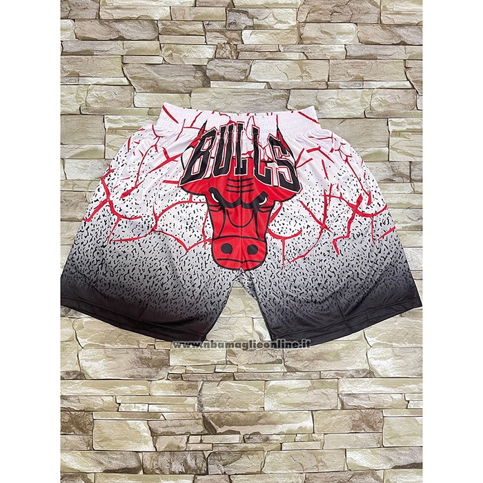Pantaloncini Chicago Bulls Mitchell & Ness Just Don Bianco Nero